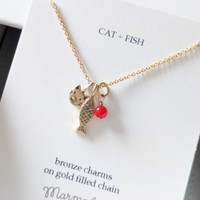 Cat + Fish Necklace