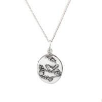 Bird on Branch Moissanite Necklace