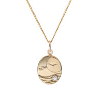 Seagull Moissanite Necklace