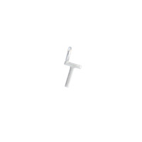 T Silver Letter Charm