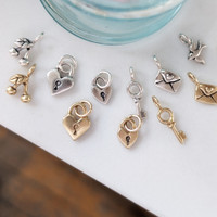Small Heart Lock sculpted charm