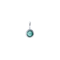 Emerald silver charm