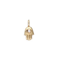 Hamsa Bronze Moissanite Sculpted Charm