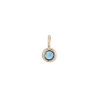 Blue Topaz bronze charm