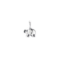 Elephant silver sculpted charm