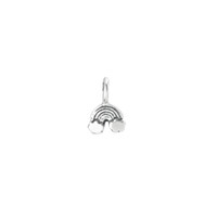 Rainbow silver sculpted charm