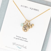Squirrel sculpted charm