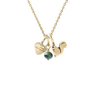 Squirrel silver sculpted charm