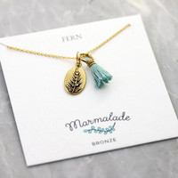 Fern Tassel Necklace