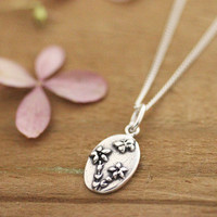 Silver Forget-Me-Not Necklace