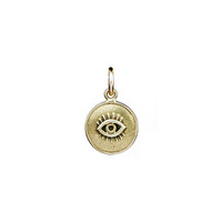 Evil Eye bronze coin charm