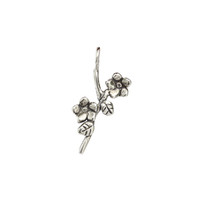 Flowers on Branch silver charm