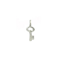 Key silver charm