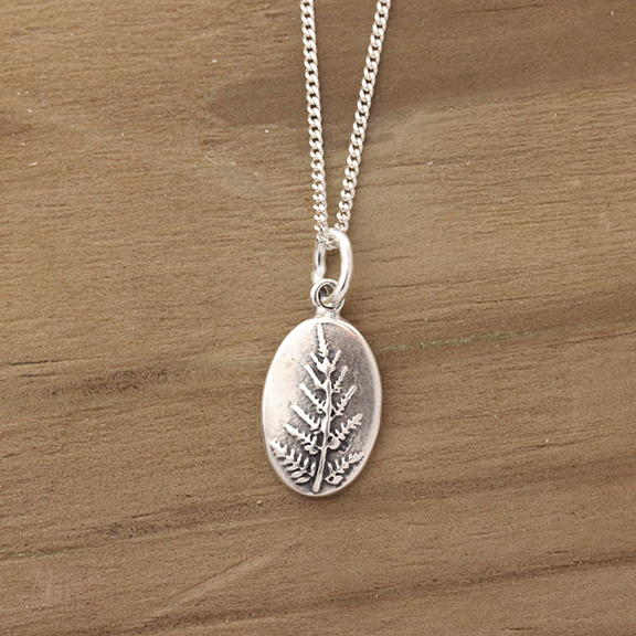 pendant set silver fern pendant