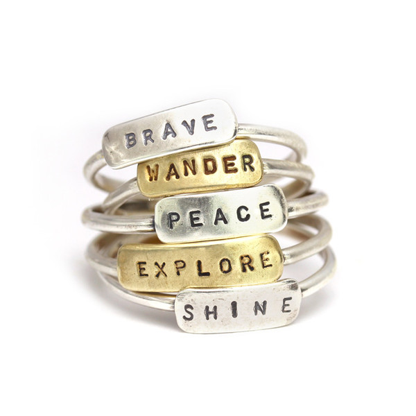 Stacking Word Ring - Marmalade
