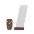 +1 Base Pad for Glock 42 .380 OEM Magazines with Loctite-set screws, featuring a secure base pad design.