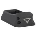 Flat black TTI MPX Magwell for Sig Sauer MPX, featuring beveled design and Taran Tactical Innovations logo, optimized for fast PCC reloads.