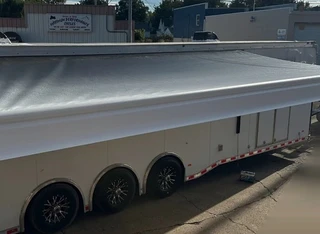 Electric trailer awnings