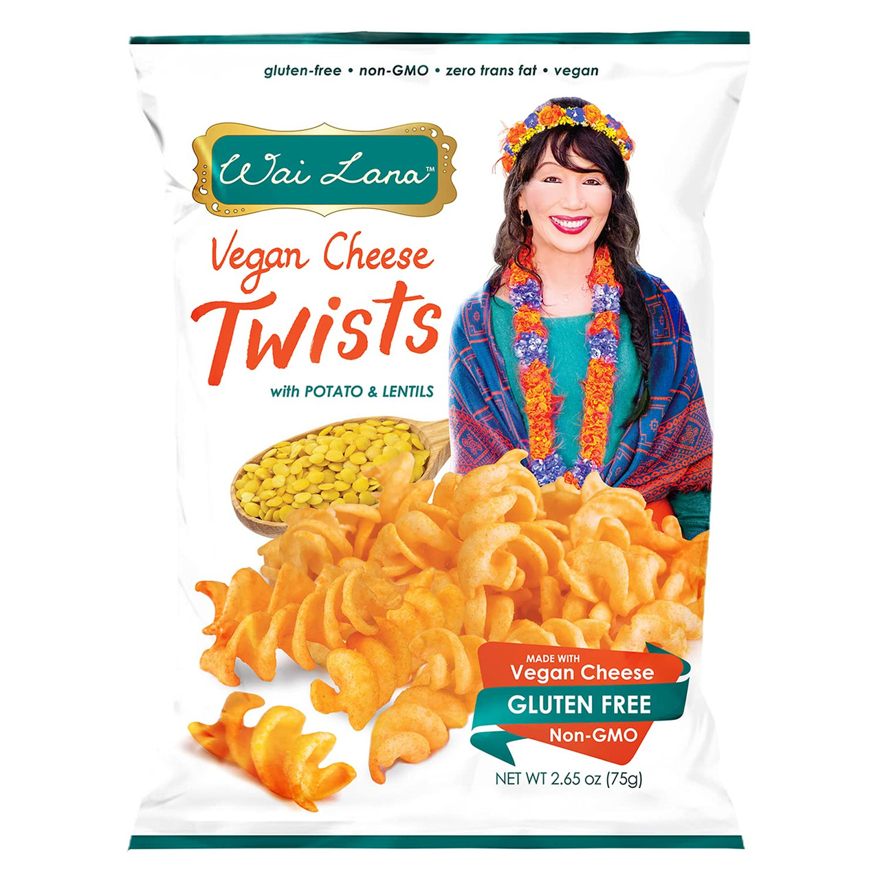 Vegan Cheese Twists with Potato & Lentils (2.65 oz) - Wai Lana