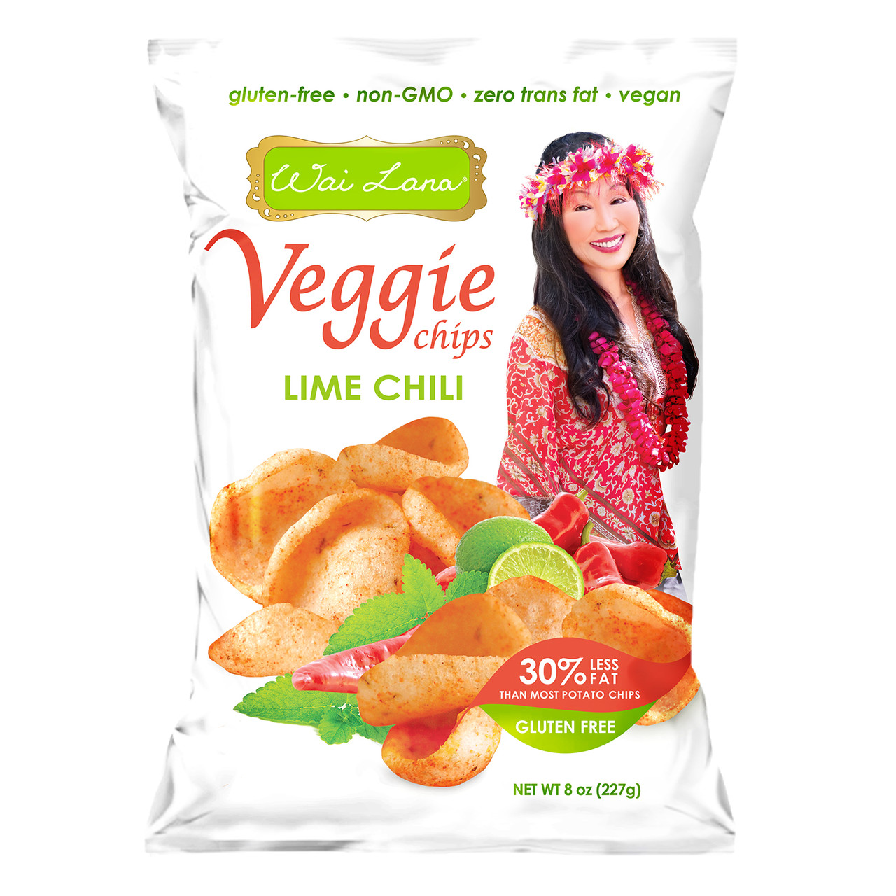 Wai Lana Veggie Chips: Lime Chili (8oz) - Wai Lana