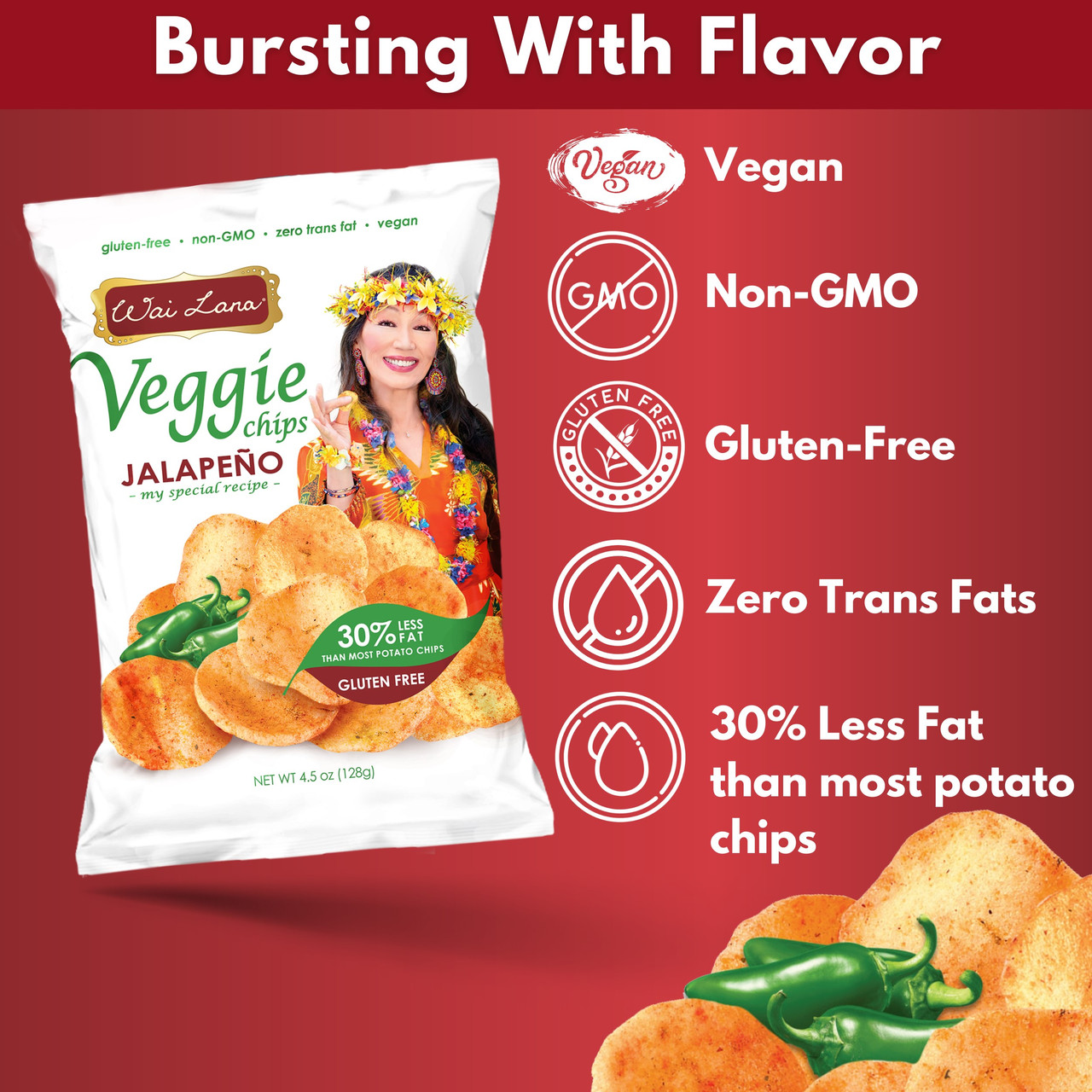 Wai Lana Veggie Chips (Jalapeno Flavor)
