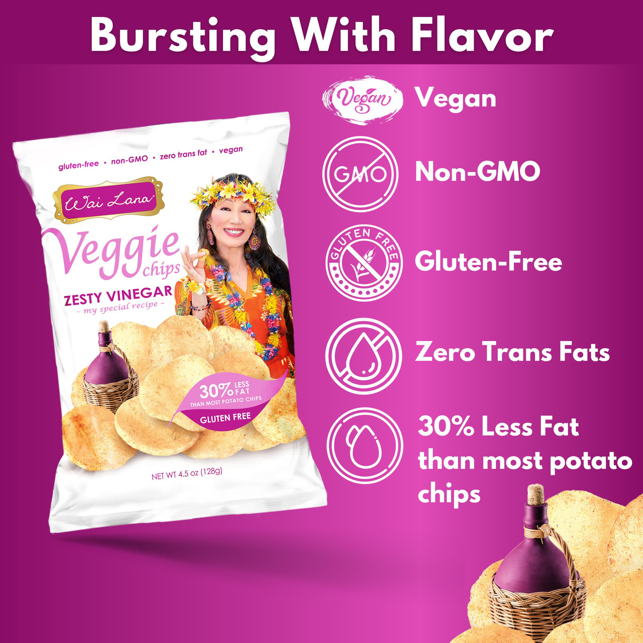 Wai Lana Veggie Chips (Zesty Vinegar Flavor)