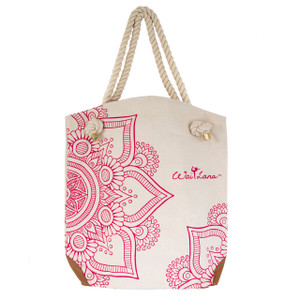 Stylish 100% Organic Cotton Pink Mandala Bag Stylish 100% Organic Cotton Pink Mandala Bag