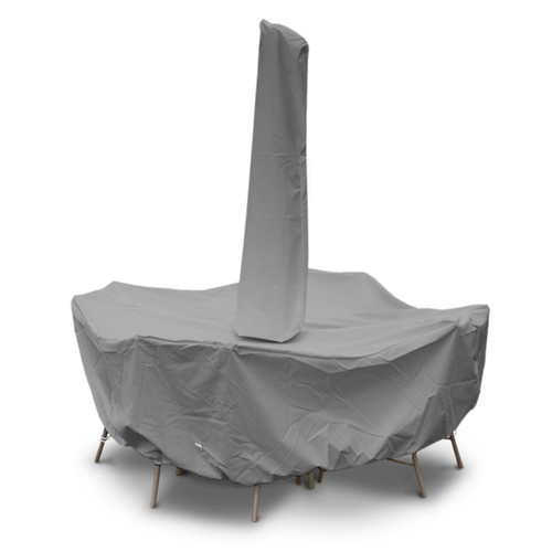 large round patio cover set adapted for umbrella ULTCOVER Furniture The Classic Accessories Veranda line is durable and has a fashionable design Covers & All Patio Round