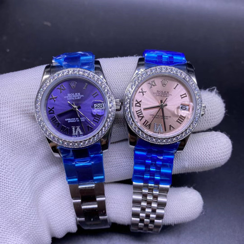 High quality replica iced out moissanite diamonds Bezel Rolex Datejust (Pick Style)