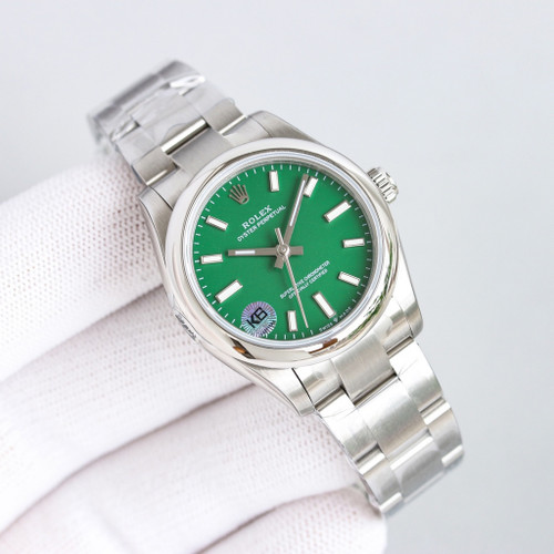 High quality replica plain jane Rolex Oyster Perpetual series green watch