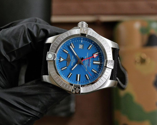 Super clone replica plain jane Breitling Avengers series blue/silver with black strap watch