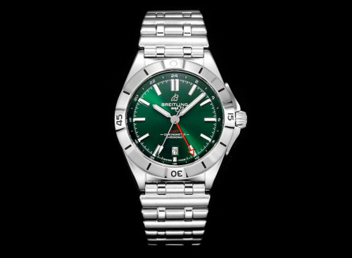buy High quality replica plain jane Breitling GMT 40 silver green watch replica from hypereptime BREITLING