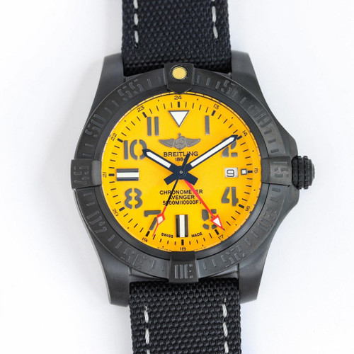 buy Super clone replica plain jane Breitling Blackbird Reconnaissance Plane yellow black watch replica from hypereptime BREITLING