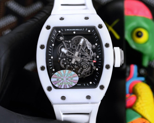 buy High quality replica Plain jane Richard Mille RM055 white/blue Watch (select colorway) replica from hypereptime richard mille