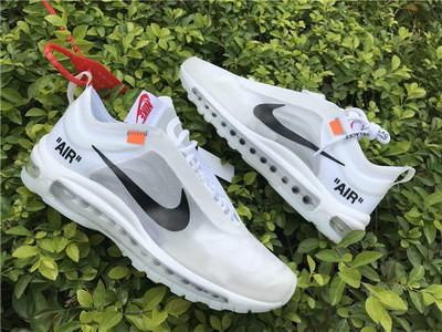 UA High quality replica off-white x nike airmanx 97 white colorway sneakers