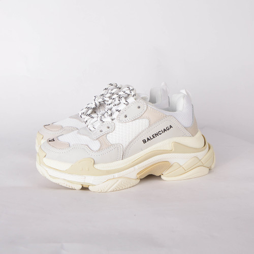 Buy UA High quality replica Balenciaga triple s trainer sneakers All white color from HypeRepTime, best replica designer brand website