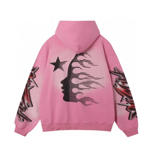 Buy High quality replica UA Hellstar Brainwashed Hoodie Pink from HypeRepTime, best replica designer brand website