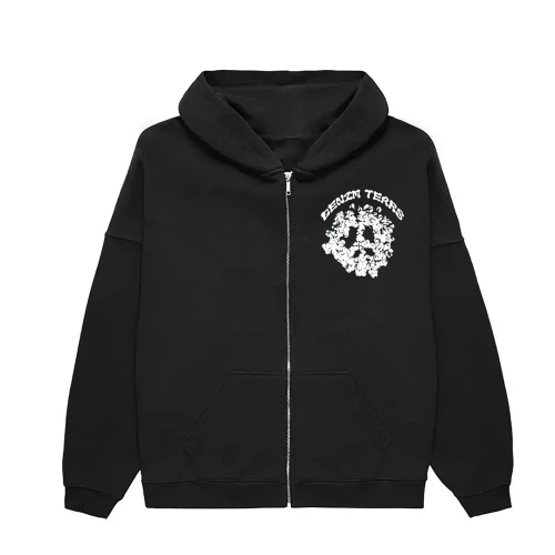 Buy High quality replica UA Vintage Denim Tears Graphic Zipper Hoodie from HypeRepTime, best replica designer brand website