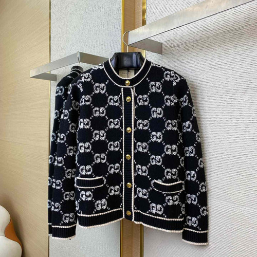 High quality replica UA Gucci GG Wool Bouclé Jacquard Cardigan (Select Colorway)