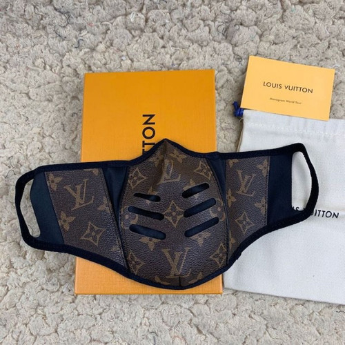 Buy High quality replica UA LV covid 19 reusable leather face mask from HypeRepTime, best replica designer brand website