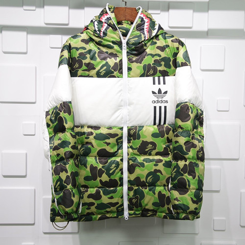 Buy High quality replica UA Bape X Adidas ABC Camo Firebird Shark Puffer Down Jacket from HypeRepTime, best replica designer brand website
