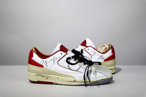 Buy High quality replica UA  Nike Air Jordan 2 Low X Off-White “White & Red”,Sneakers from HypeRepTime, best replica designer brand website