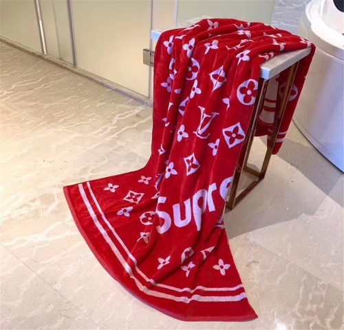 Buy High quality replica UA LV X Supreme Monogram Classic Beach Towel(190X105cm), Pick Style from HypeRepTime, best replica designer brand website