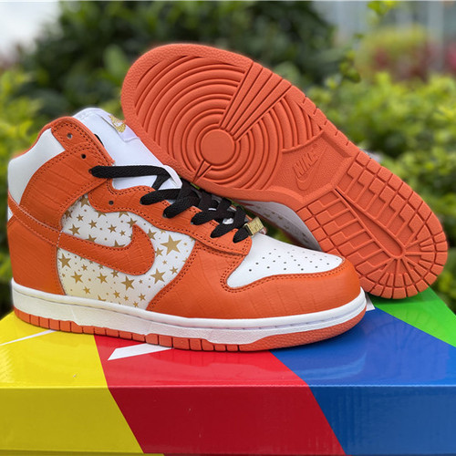Buy High quality replica UA  Nike Dunk High Pro SB Supreme Orange Stars,Sneakers from HypeRepTime, best replica designer brand website