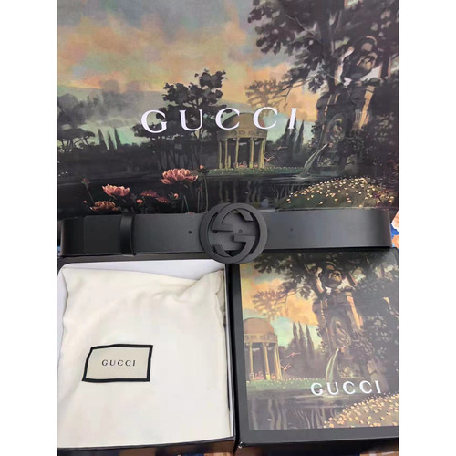 Buy High quality replica UA Gucci GG All Black, Belt from HypeRepTime, best replica designer brand website