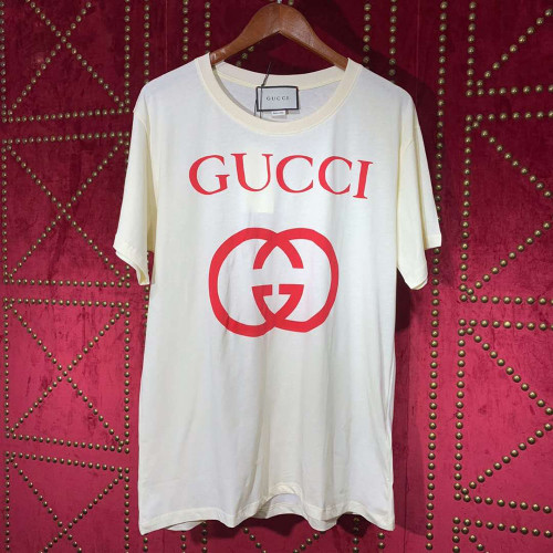 Buy High quality replica UA Gucci Oversize With Interlocking G In White Oversize Tshirt from HypeRepTime, best replica designer brand website
