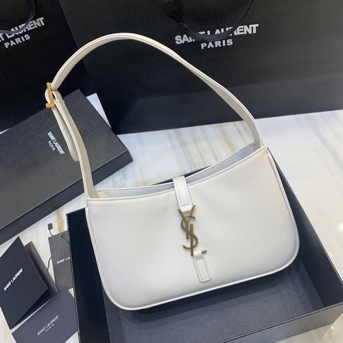buy High Quality Replica UA YSL Saint Laurent Hobo in Smooth Leather White, Bag replica from hypereptime Other brands