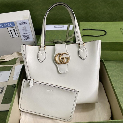buy High Quality Replica UA Gucci Small tote with Double G White, Bag replica from hypereptime Gucci