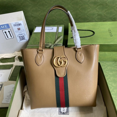 buy High Quality Replica UA Gucci Small tote with Double G Brown, Bag replica from hypereptime Gucci