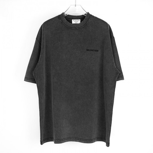 High Quality Replica UA Balenciaga Logo Medium Fit Black/White T-shirt (Pick Color)